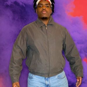 Claiborne Outwear Mens Microfiber Grey Size Medium